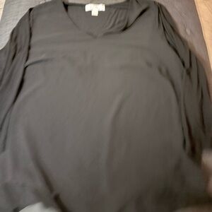 Michael Kors Black V-Neck Blouse